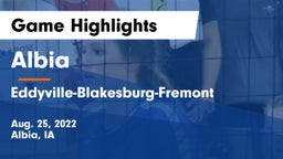 Albia  vs Eddyville-Blakesburg-Fremont Game Highlights - Aug. 25, 2022
