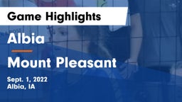 Albia  vs Mount Pleasant  Game Highlights - Sept. 1, 2022
