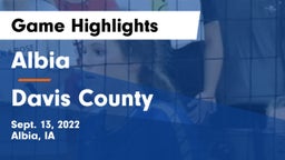 Albia  vs Davis County  Game Highlights - Sept. 13, 2022
