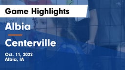 Albia  vs Centerville  Game Highlights - Oct. 11, 2022
