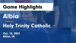 Albia  vs Holy Trinity Catholic  Game Highlights - Oct. 15, 2022