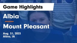 Albia  vs Mount Pleasant  Game Highlights - Aug. 31, 2023