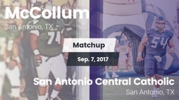 Matchup: McCollum vs. San Antonio Central Catholic  2017