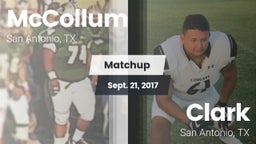 Matchup: McCollum vs. Clark  2017