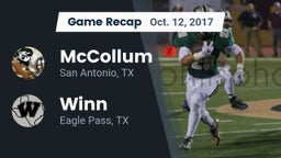 Recap: McCollum  vs. Winn  2017