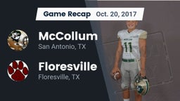 Recap: McCollum  vs. Floresville  2017