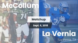Matchup: McCollum vs. La Vernia  2018