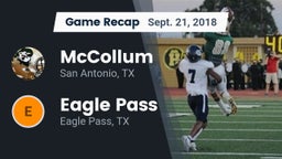 Recap: McCollum  vs. Eagle Pass  2018