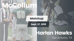 Matchup: McCollum vs. Harlan Hawks  2018