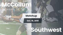 Matchup: McCollum vs. Southwest  2018