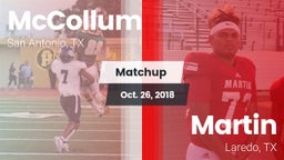 Matchup: McCollum vs. Martin  2018