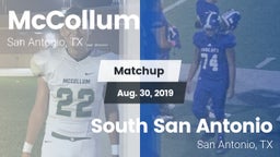 Matchup: McCollum vs. South San Antonio  2019