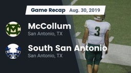 Recap: McCollum  vs. South San Antonio  2019