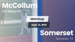 Matchup: McCollum vs. Somerset  2019