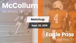 Matchup: McCollum vs. Eagle Pass  2019