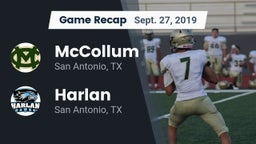 Recap: McCollum  vs. Harlan  2019