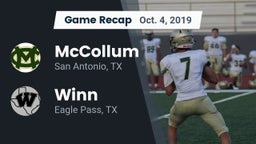 Recap: McCollum  vs. Winn  2019