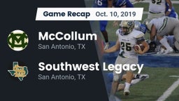 Recap: McCollum  vs. Southwest Legacy  2019