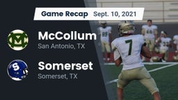 Recap: McCollum  vs. Somerset  2021