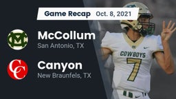 Recap: McCollum  vs. Canyon  2021
