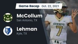 Recap: McCollum  vs. Lehman  2021