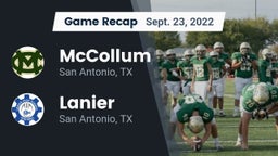 Recap: McCollum  vs. Lanier  2022
