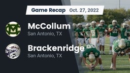 Recap: McCollum  vs. Brackenridge  2022