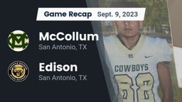 Recap: McCollum  vs. Edison  2023