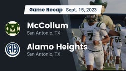 Recap: McCollum  vs. Alamo Heights  2023