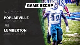 Recap: Poplarville  vs. Lumberton  2016