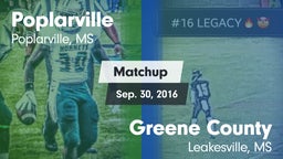 Matchup: Poplarville vs. Greene County  2016