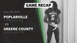 Recap: Poplarville  vs. Greene County  2016