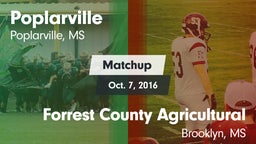 Matchup: Poplarville vs. Forrest County Agricultural  2016