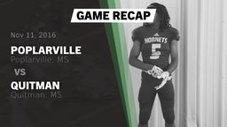 Recap: Poplarville  vs. Quitman  2016