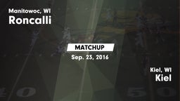 Matchup: Roncalli vs. Kiel  2016