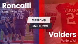 Matchup: Roncalli vs. Valders  2019