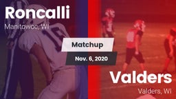 Matchup: Roncalli vs. Valders  2020