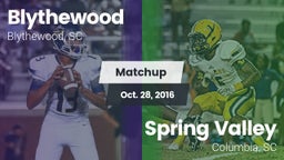 Matchup: Blythewood vs. Spring Valley  2016
