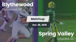 Matchup: Blythewood vs. Spring Valley  2018