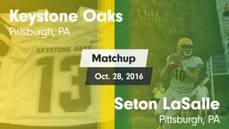 Matchup: Keystone Oaks vs. Seton LaSalle  2016