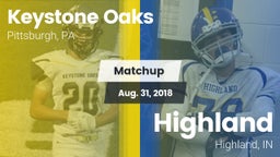 Matchup: Keystone Oaks vs. Highland  2018