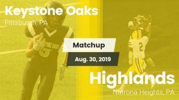 Matchup: Keystone Oaks vs. Highlands  2019