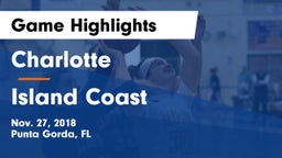 Charlotte  vs Island Coast  Game Highlights - Nov. 27, 2018