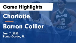 Charlotte  vs Barron Collier  Game Highlights - Jan. 7, 2020