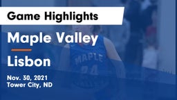 Maple Valley  vs Lisbon  Game Highlights - Nov. 30, 2021