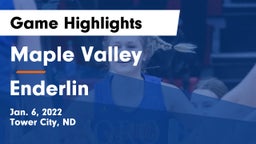 Maple Valley  vs Enderlin  Game Highlights - Jan. 6, 2022