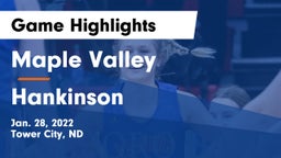 Maple Valley  vs Hankinson  Game Highlights - Jan. 28, 2022