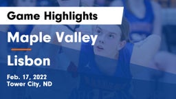 Maple Valley  vs Lisbon  Game Highlights - Feb. 17, 2022
