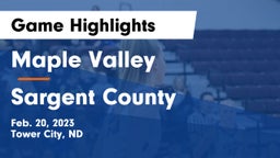 Maple Valley  vs Sargent County Game Highlights - Feb. 20, 2023
