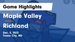Maple Valley  vs Richland  Game Highlights - Dec. 5, 2023